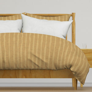 Retro Mid Century Stripe on Honey Gold Duvet Cover Bedding