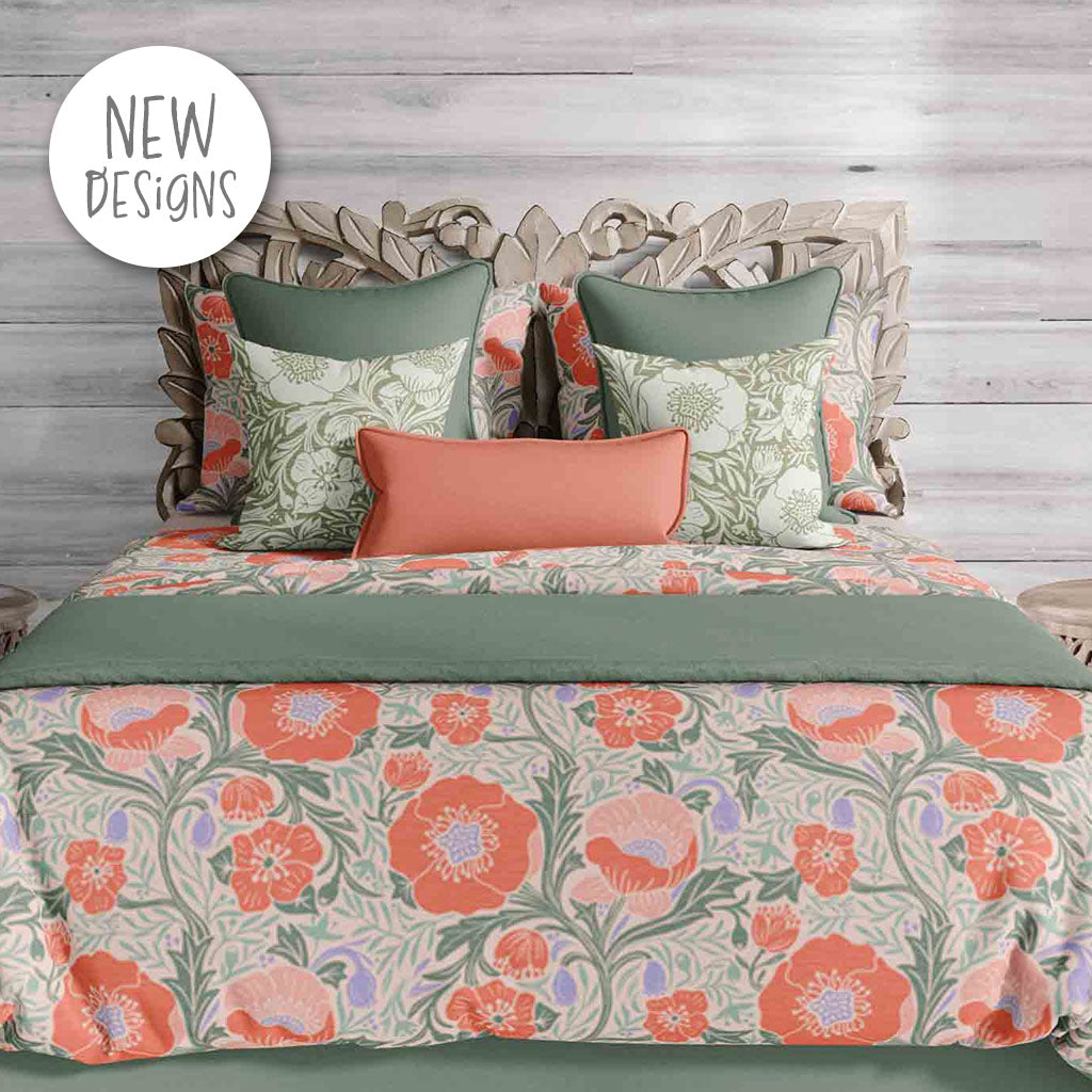 New Poppies Bedding Duvet Covers - Multiple colors available