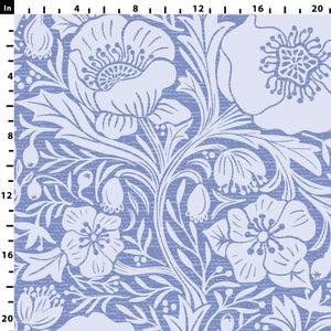 Scale of my Blue Poppy Pattern Pre-Pasted Removable Wallpaper.