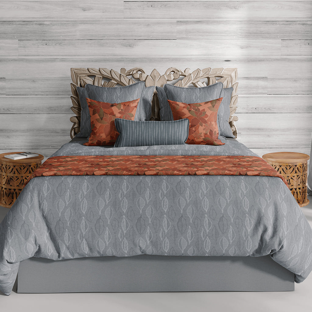 Botanical Boho Fall Cabin Leaves Cotton Bedding comes in Twin, Full/Queen, & King/Cal. King Sizes