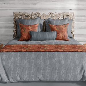 Botanical Boho Fall Cabin Leaves Cotton Bedding comes in Twin, Full/Queen, & King/Cal. King Sizes