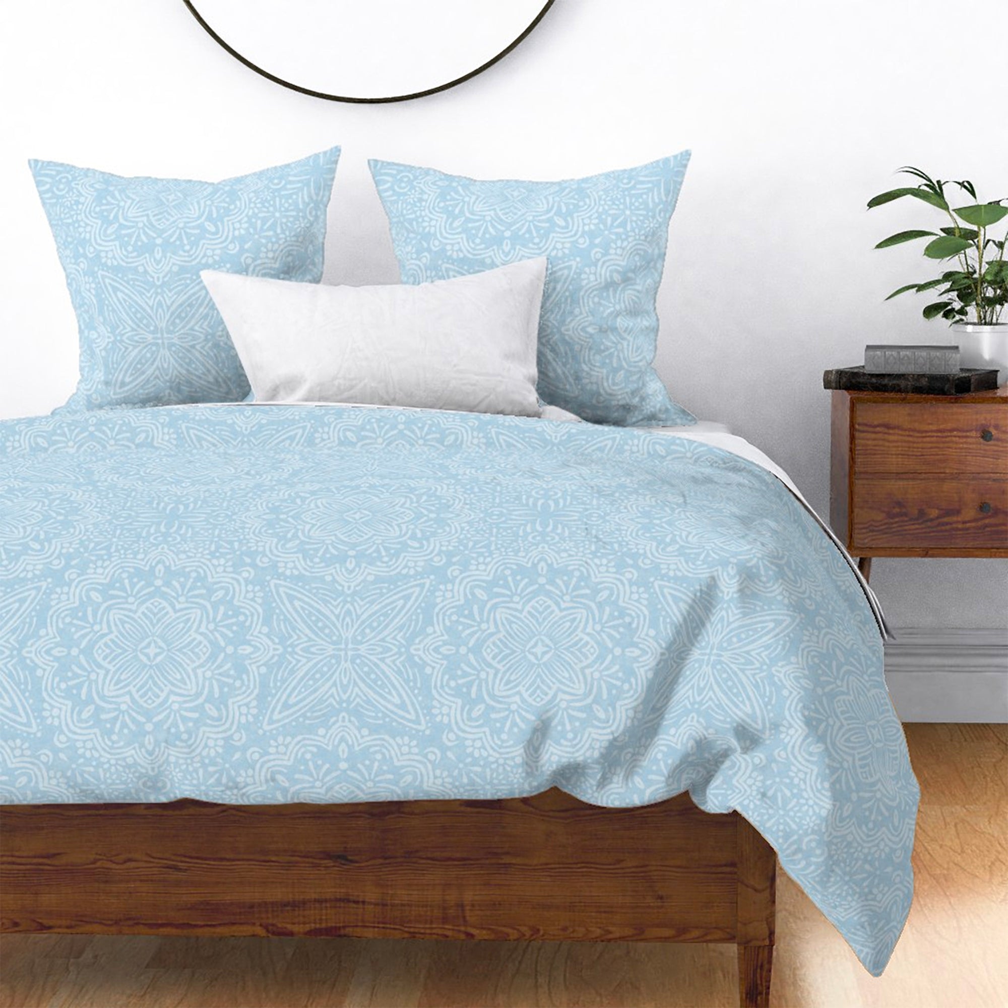 Example duvet cover and euro shams (not included in the set). 