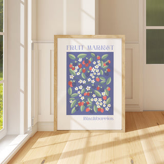 Blackberry Fruit Market art print available in multiple sizes with Museum quality paper and inks