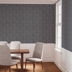 Blueberries on dark gray background wallpaper is excellent in large rooms