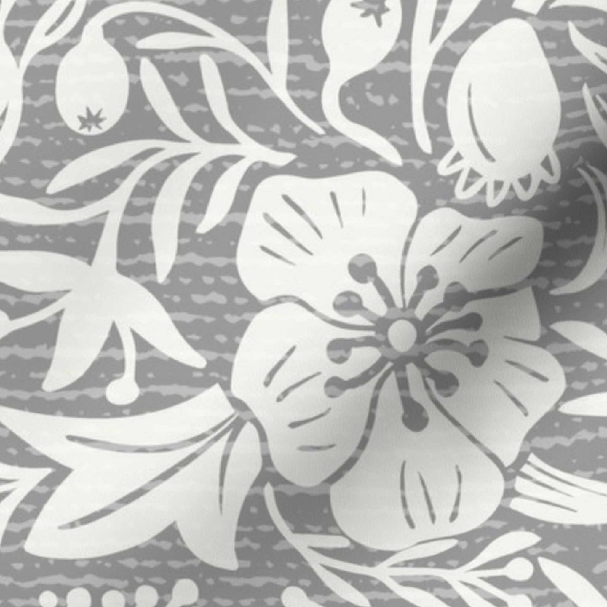 Gray Poppies pattern detail.