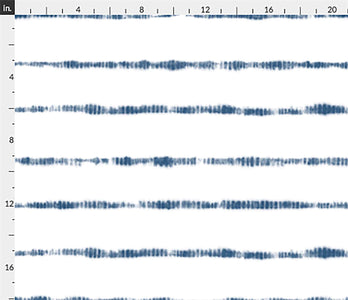 Shibori Indigo Tie Dye Horizons Larger Pattern Peel & Stick and Pre-Pasted Wallpaper scale example