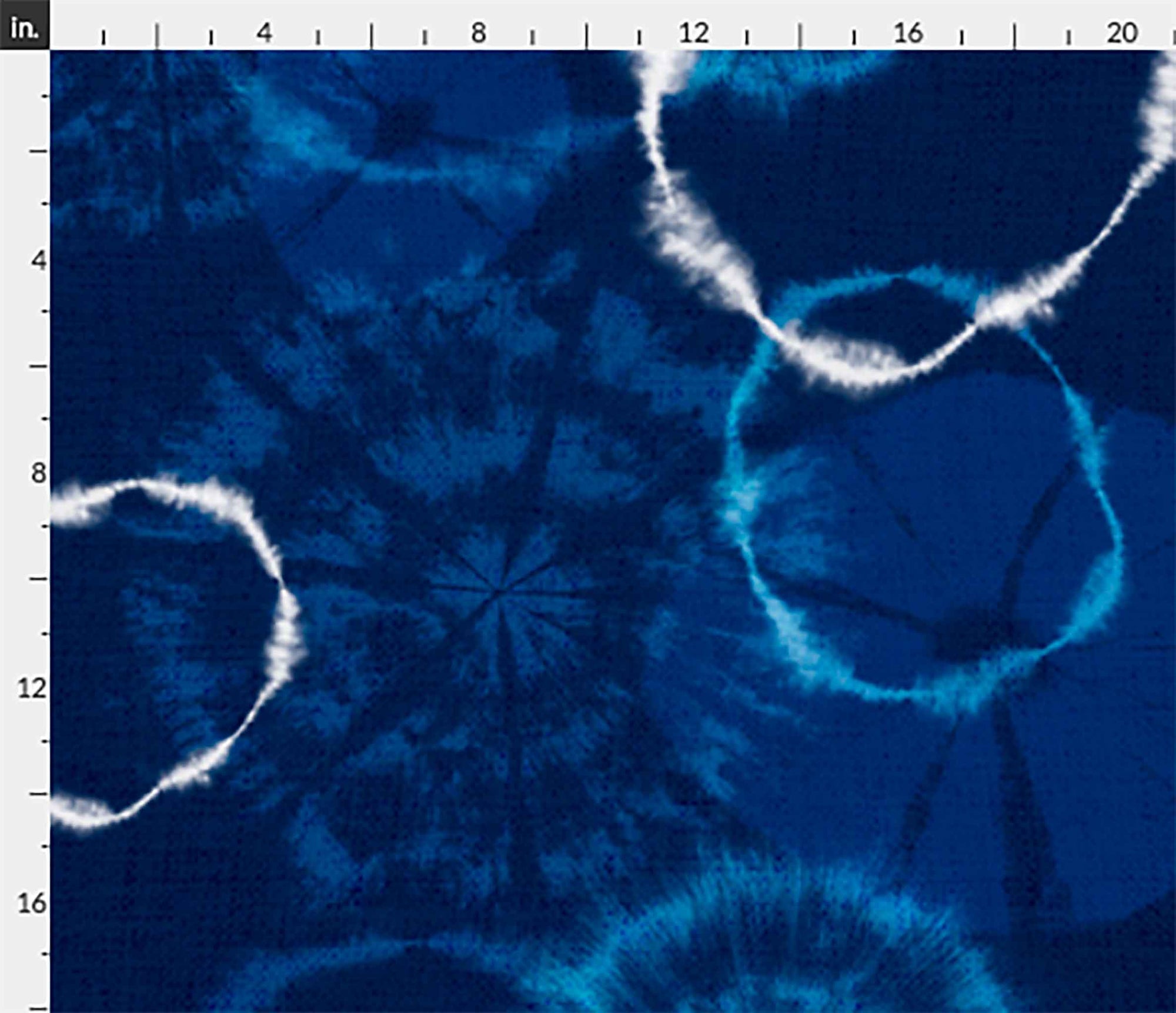 Shibori Indigo Tie Dye Dream Pattern Peel & Stick and Pre-Pasted Wallpaper scale example