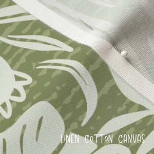 Linen cotton canvas fabric detail.