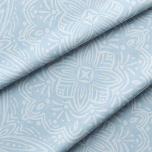 Mandala Blue Boho Bliss Cotton Bedding Fabric Close up
