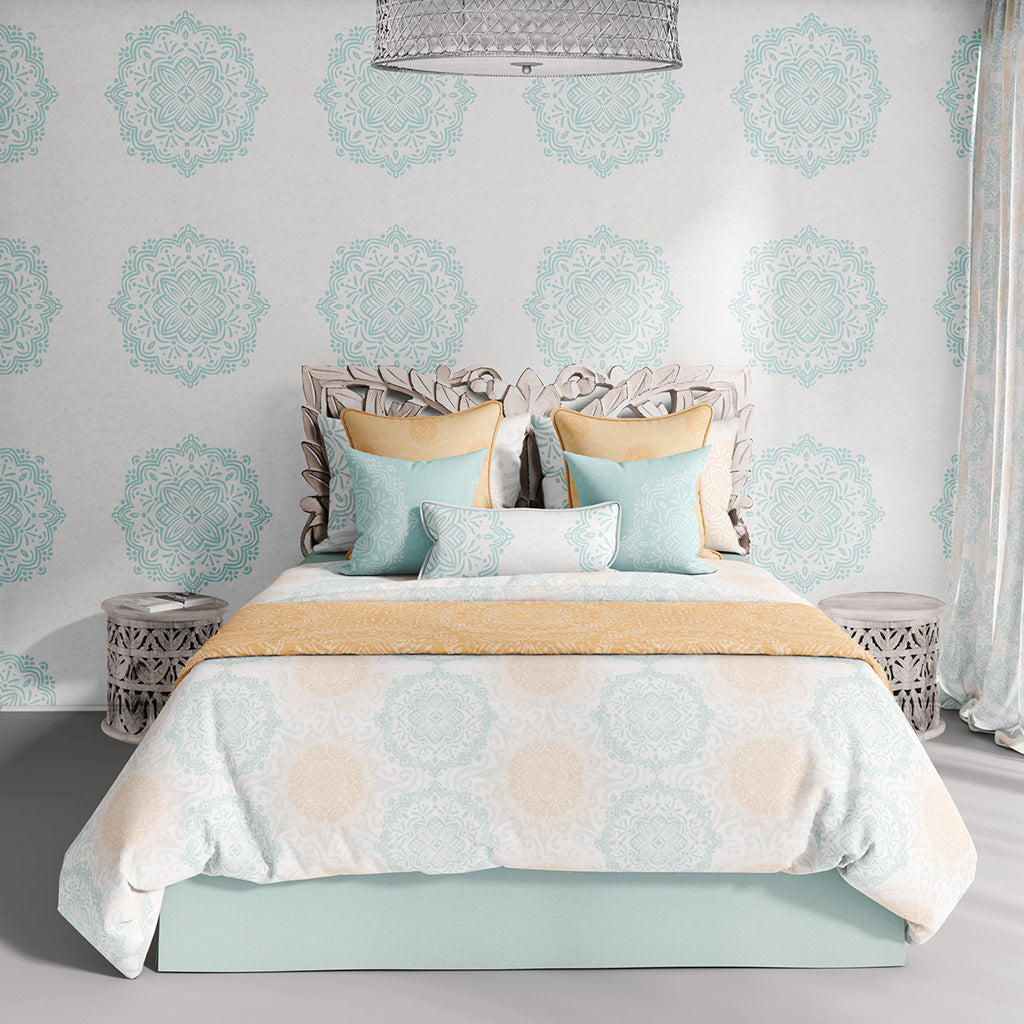 Mandala Dream Boho Bliss Cotton Bedding comes in Twin, Full/Queen, & King/Cal. King Sizes