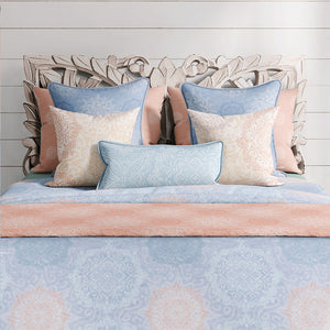 Mandala Peach Boho Bliss Pastel Cotton Bedding comes in Twin, Full/Queen, & King/Cal. King Sizes