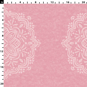 Simple Hand-Drawn Boho Mandalas on Rose Colored Background Removable Peel & Stick and Pre-Pasted Wallpaper - XL Size - Scale