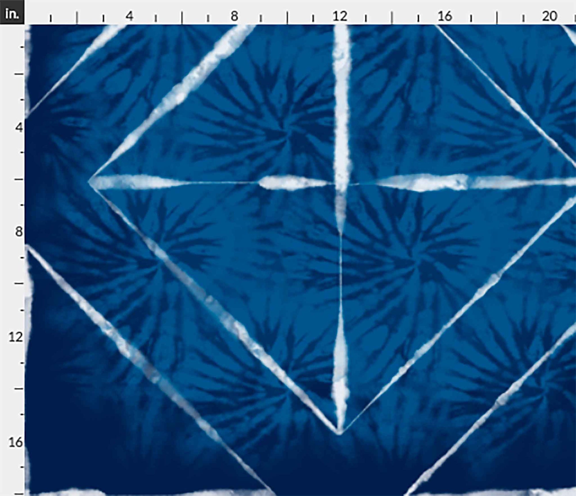 Shibori Indigo Tie Dye Midnight Pattern on Indigo Peel & Stick and Pre-Pasted Wallpaper scale