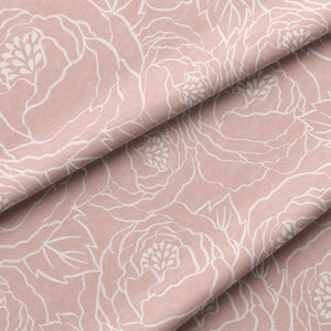 Pretty in Peony Line in Pink Fabric Close up