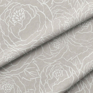 Pretty in Peony Line in Sage Fabric Close up