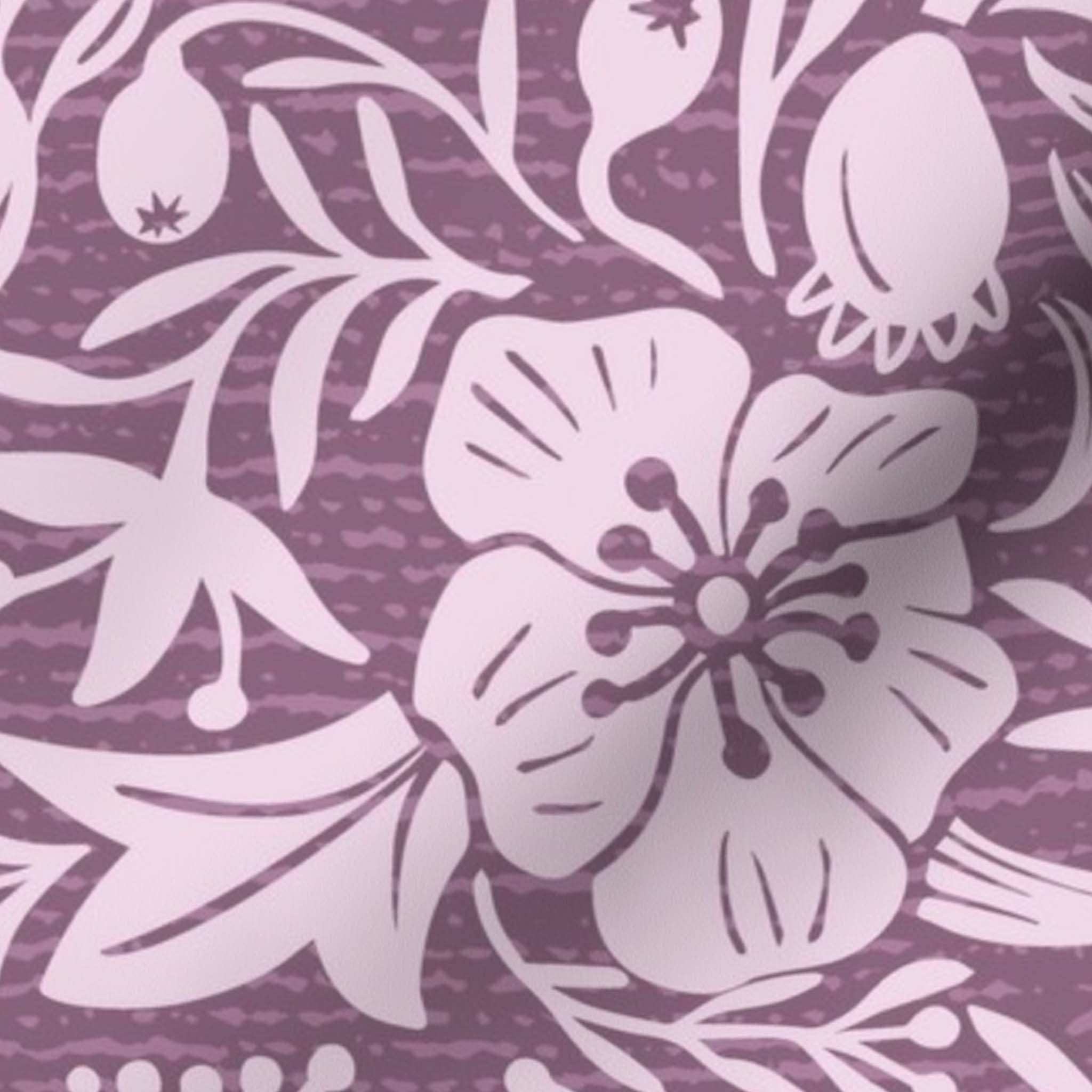 Purple poppies pattern detail.