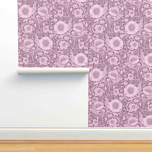 Roll width of my Purple Poppy Pattern Wallpaper.