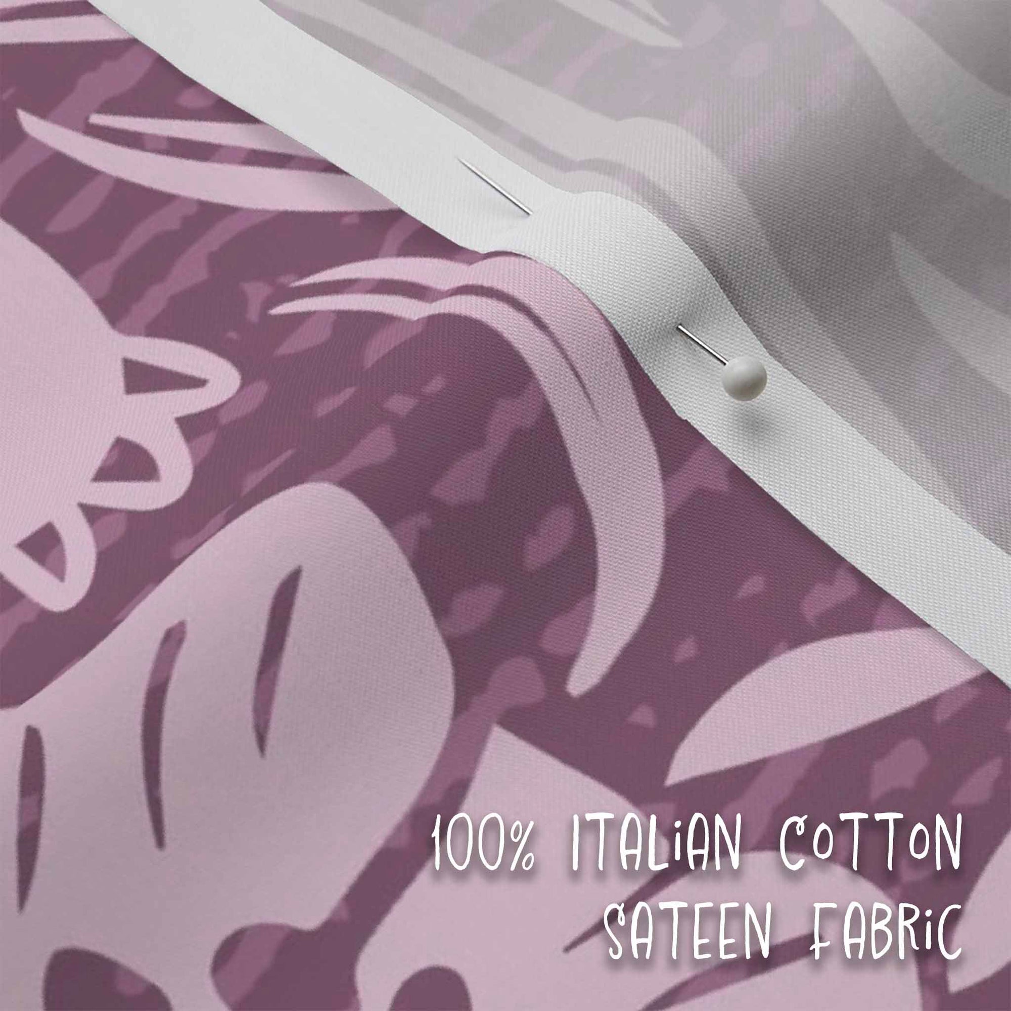 Poppies on purple background 100% Italian Sateen Cotton Duvet Cover detail pattern