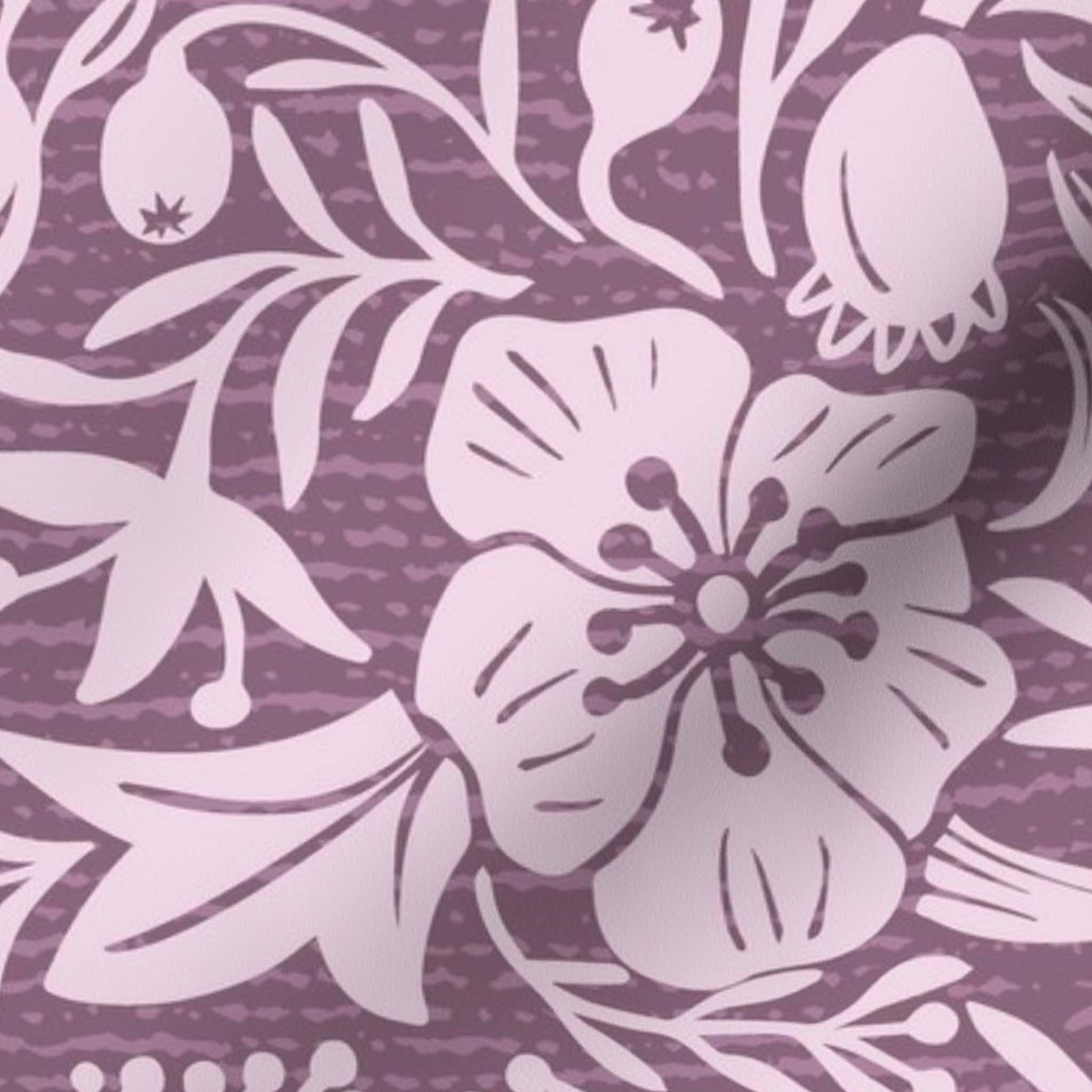 Poppies on purple background 100% Cotton Duvet Cover detail pattern