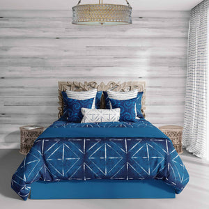 Shibori Midnight Cabana 2-6 piece bedding collection. You can order twin, full, queen, king and cal. king sizes.