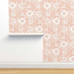 Roll width of my Peach Poppy Pattern Wallpaper.