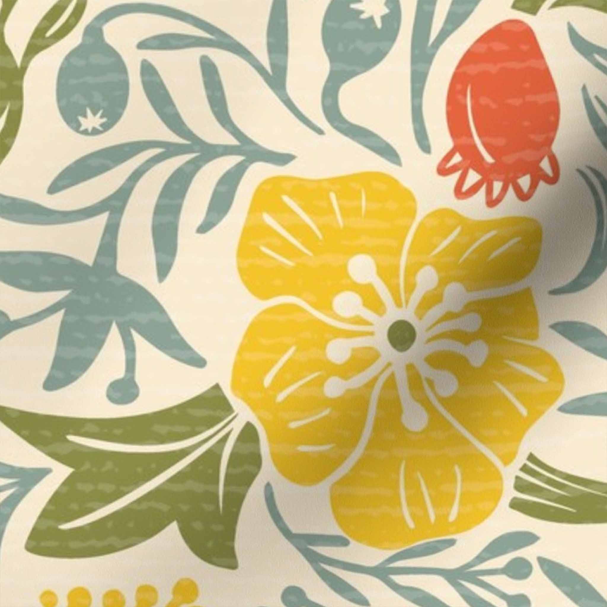 Yellow Poppies pattern detail