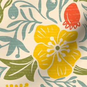 Yellow Poppies pattern detail