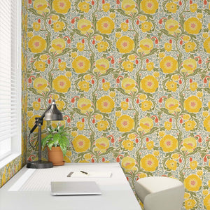 Yellow Poppies in a desk nook