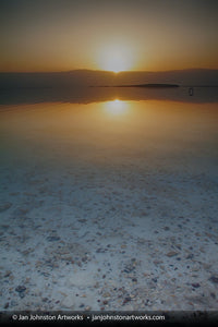 Salt and Sea Sunrise - Dead Sea Israel Print