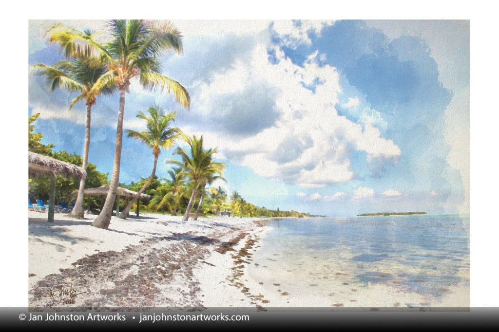 Down the Beach - Little Cayman Print