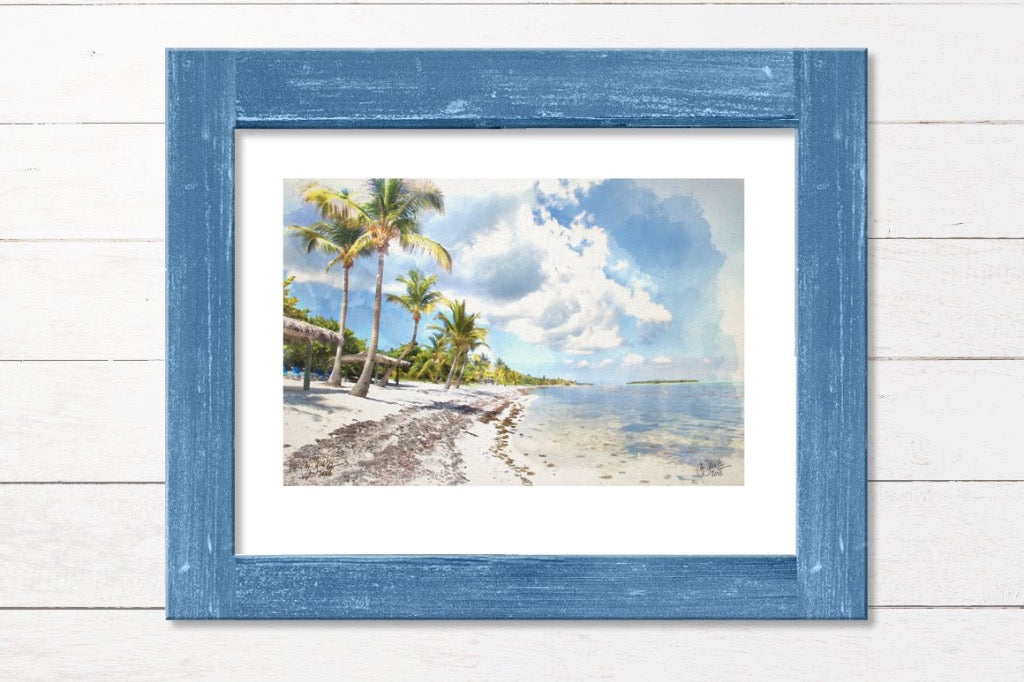 Down the Beach - Little Cayman Print