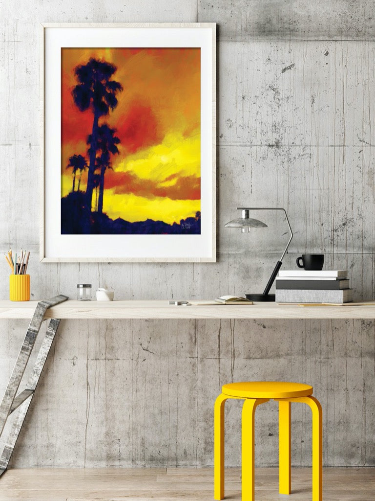 East Texas Palms at Sunset Print