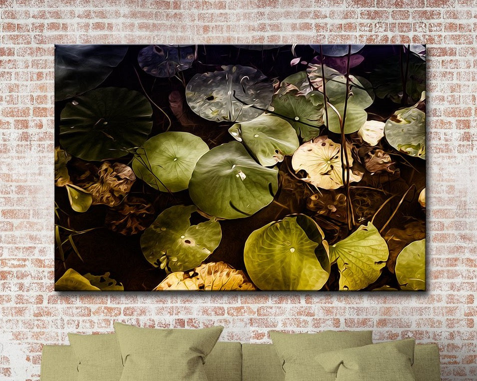 Emerald Lily Pads Print