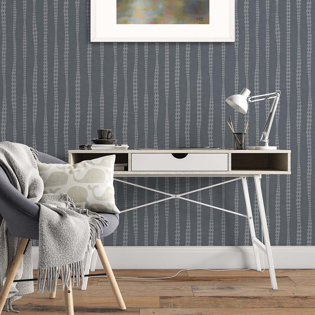 Hand Scripted Wallpaper Peel & Stick and Pre-Pasted Wallpaper with Hand Drawn Stripes - Jan ...