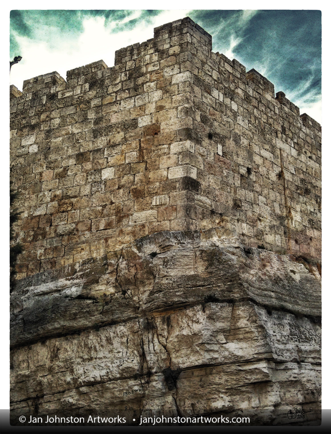 Bedrock Supporting the Wall around the Old City in Jerusalem