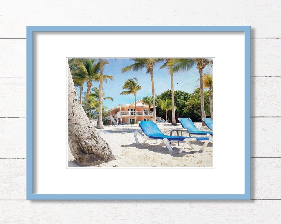 Little Cayman Beach Chairs Print