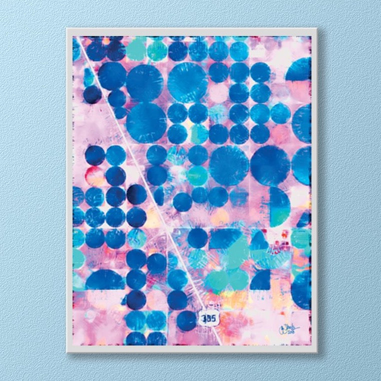 Blue Terra Firma Abstract Print