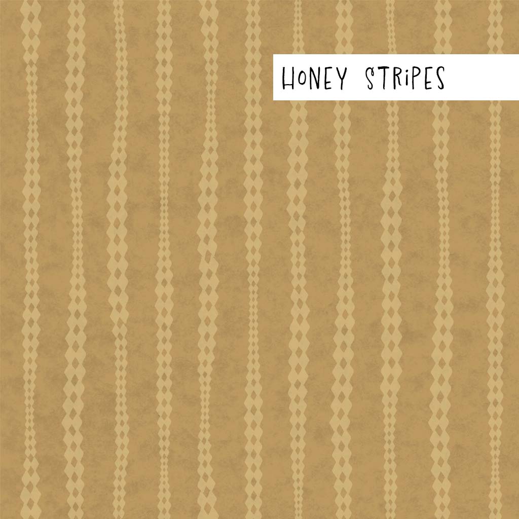 Hand Drawn Stripes Peel & Stick and Pre-Pasted Wallpaper XL Honey Swatch