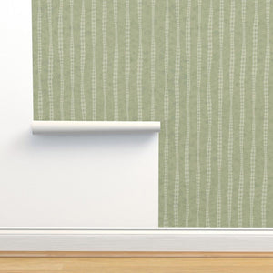Hand Drawn Stripes Peel & Stick and Pre-Pasted Wallpaper XL Sage - Roll Width