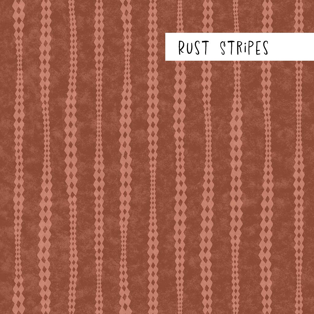 Hand Drawn Stripes Peel & Stick and Pre-Pasted Wallpaper XL Rust Swatch