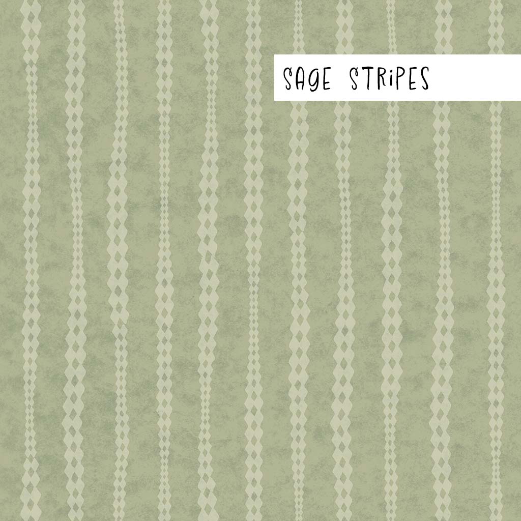 Hand Drawn Stripes Peel & Stick and Pre-Pasted Wallpaper XL Sage Swatch