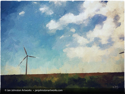 West Texas Wind Turbine Print